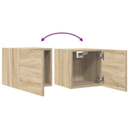 Berkfield Practical Wall Mounted Tv Cabinets 2 Pcs Sonoma Oak 30.5X30X30 Cm - thumbnail 8