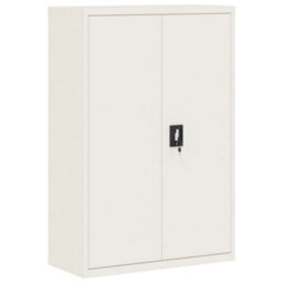 Berkfield File Cabinet White 90X40X140 Cm Steel - thumbnail 2