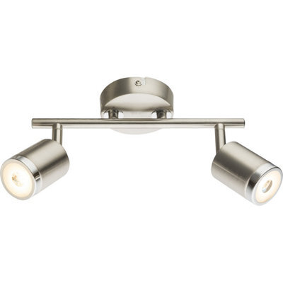 Luminosa Lighting Luminosa Comore Twin Ceiling Spotlight Nickel Matt 2X Led 3000K - image 1