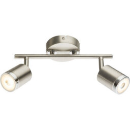 Luminosa Lighting Luminosa Comore Twin Ceiling Spotlight Nickel Matt 2X Led 3000K