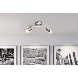 Luminosa Lighting Luminosa Comore Twin Ceiling Spotlight Nickel Matt 2X Led 3000K - thumbnail 2