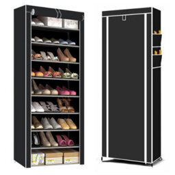 10 Tier Shoes Cabinet Storage Organiser Shoe Rack Stand Holds 27 Pairs - thumbnail 2