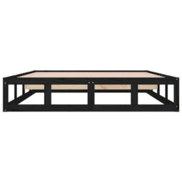 Berkfield Bed Frame Black 160X200 Cm Solid Wood - thumbnail 5