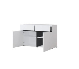 Arte Kross 45 Sideboard Cabinet In White - W1190mm H780mm D400mm, Modern Minimalist - thumbnail 2