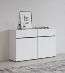 Arte Kross 45 Sideboard Cabinet In White - W1190mm H780mm D400mm, Modern Minimalist - thumbnail 5