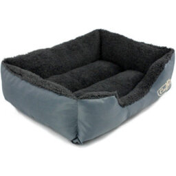 Actiaspet Dog Bed Cat Beds Washable Soft Faux Fur Fleece Cushion Pet Puppy Basket Grey Small - thumbnail 5