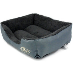 Actiaspet Dog Bed Cat Beds Washable Soft Faux Fur Fleece Cushion Pet Puppy Basket Grey Small - thumbnail 7