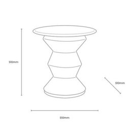 Xample Gallery Turin Orange Side Table White Marble Top Orange Glass Base Bronze Metal Accent Modern Living Room Accent Table - thumbnail 2