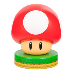 Super Mushroom Icon Light, Nintendo Led Night Light, Battery Powered Gamer Gift For Bedroom Decor, Paladone - thumbnail 1
