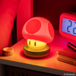 Super Mushroom Icon Light, Nintendo Led Night Light, Battery Powered Gamer Gift For Bedroom Decor, Paladone - thumbnail 2