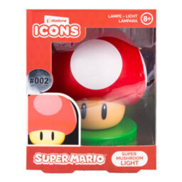 Super Mushroom Icon Light, Nintendo Led Night Light, Battery Powered Gamer Gift For Bedroom Decor, Paladone - thumbnail 5