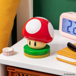 Super Mushroom Icon Light, Nintendo Led Night Light, Battery Powered Gamer Gift For Bedroom Decor, Paladone - thumbnail 3