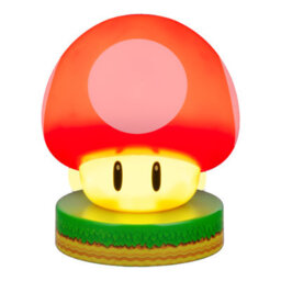 Super Mushroom Icon Light, Nintendo Led Night Light, Battery Powered Gamer Gift For Bedroom Decor, Paladone - thumbnail 4