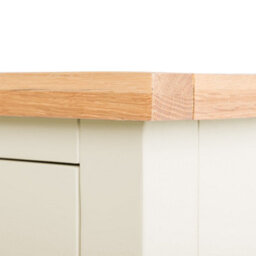 Farro Cream Large Sideboard Fully Assembled - Painted With Oak Top By Roseland Furniture - thumbnail 8