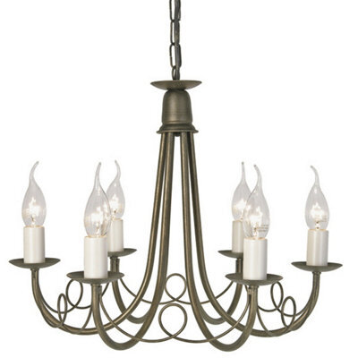 Elegant 6 Bulb Black Gold Led Chandelier Pendant Light For Stylish Interiors - image 1