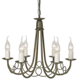 Elegant 6 Bulb Black Gold Led Chandelier Pendant Light For Stylish Interiors
