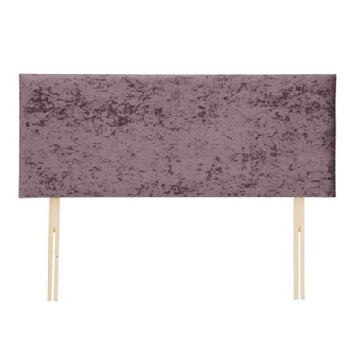 "Urban Textures Luxury 20"" High Crushed Velvet Fabric Upholstered Bed Headboard - Aubergine" - image 1