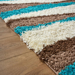 "Bravich Teal Wave Geometric Shaggy Rug 160 X 230Cm (5'3"" X 7'7"")" - thumbnail 7