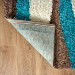 "Bravich Teal Wave Geometric Shaggy Rug 160 X 230Cm (5'3"" X 7'7"")" - thumbnail 6