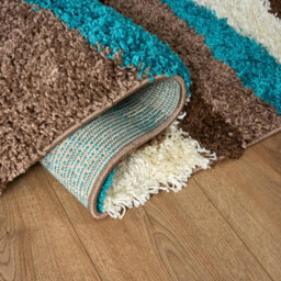"Bravich Teal Wave Geometric Shaggy Rug 160 X 230Cm (5'3"" X 7'7"")" - thumbnail 5