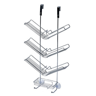 Showerdrape Atrium 3 Tier Hanging Chrome Shower Caddy - image 1