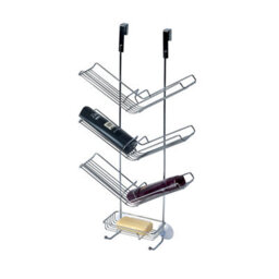 Showerdrape Atrium 3 Tier Hanging Chrome Shower Caddy - thumbnail 3