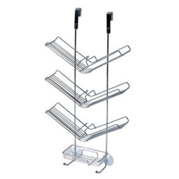 Showerdrape Atrium 3 Tier Hanging Chrome Shower Caddy - thumbnail 1