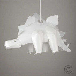 White Ceiling Light Shade Children's Dinosaur 3D Lampshade Nursery Bedroom - thumbnail 3