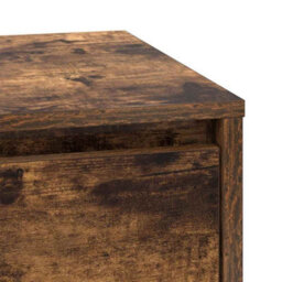 Berkfield Modern Bedside Cabinet With Led Lights Smoked Oak 39X34.5X50 Cm - thumbnail 9