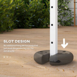 Outsunny Tent Weight Base 4Pcs Gazebo Foot Leg Pole Anchor Weights Marquee - thumbnail 4