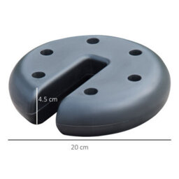 Outsunny Tent Weight Base 4Pcs Gazebo Foot Leg Pole Anchor Weights Marquee - thumbnail 3