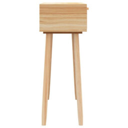 Vidaxl Console Table Brown 80X30X75 Cm Solid Wood Pine&natural Rattan - thumbnail 5