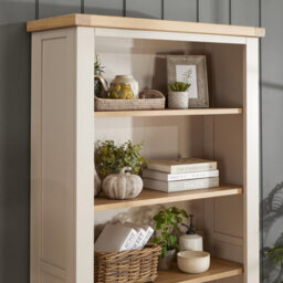 The Furniture Market Cheshire Dove Grey Painted Large Tall Bookcase - thumbnail 3