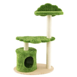 Costway 97Cm Tall Cat Tree Wooden Cat Climbing Stand 3-Layer Cat Activity Center - thumbnail 2