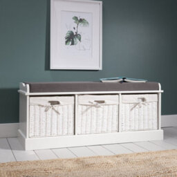 Nöa & Nani Noa & Nani Storage Bench With 3 Storage Cubes In Classic White Stockholm - thumbnail 5
