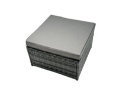 Fimous Outdoor Dining Table Sofa Set With Side Table Big Footstool Garden Furniture Set Dark Grey Mixed - thumbnail 7