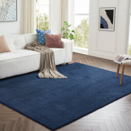 Bedlooms Navy Pashmina Rug 160X230Cm, Soft Thick Piles, Hypoallergenic Modern Area Rugs And Bedroom Rug - thumbnail 1