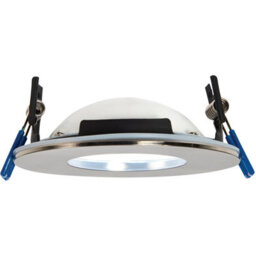 Satin Nickel Recessed Bathroom Downlight - 9W Cool White Led Slim Ceiling Light - thumbnail 4