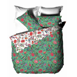 Furn. Pomelo Tropical Floral Reversible Duvet Cover Set, Double, Green - thumbnail 4