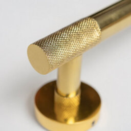Brass bee Brass Finish Knurled Bathroom Accessory Range Toilet Roll Holder - thumbnail 4
