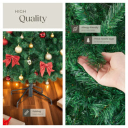 Tectake Christmas Tree Dasher - Artificial Christmas Tree In Green With Lifelike Look - 210 Cm - Green - thumbnail 5
