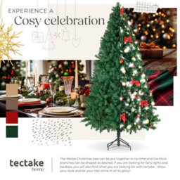 Tectake Christmas Tree Dasher - Artificial Christmas Tree In Green With Lifelike Look - 210 Cm - Green - thumbnail 8