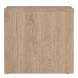Wyld Haus Salzburg Bedside Table, White Gloss & Natural Oak Effect, 2 Drawers - thumbnail 6