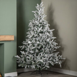 Samuel Alexander 8Ft (2.4M) Snowy Grandis Fir Artificial Christmas Tree With 2935 Tips & Metal Stand - thumbnail 1
