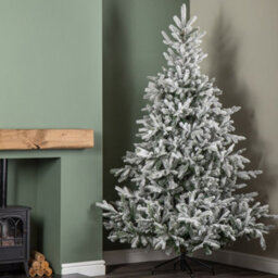 Samuel Alexander 8Ft (2.4M) Snowy Grandis Fir Artificial Christmas Tree With 2935 Tips & Metal Stand - thumbnail 2