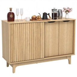 Buffet Cabinet With Fluted Sideboard And Adjustable Shelves - thumbnail 4