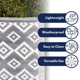 Smart Garden Alfresco Outdoor Garden Rug - Slate Shiraz 210Cm - thumbnail 5