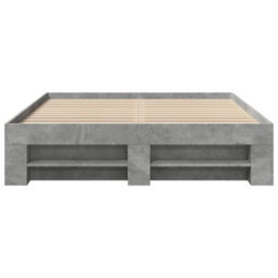 Berkfield Bed Frame Without Mattress Concrete Grey 120X190Cm Engineered Wood - thumbnail 5