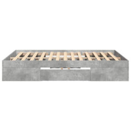Berkfield Bed Frame Without Mattress Concrete Grey 120X190Cm Engineered Wood - thumbnail 6