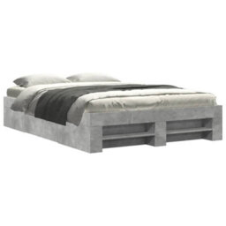 Berkfield Bed Frame Without Mattress Concrete Grey 120X190Cm Engineered Wood - thumbnail 2